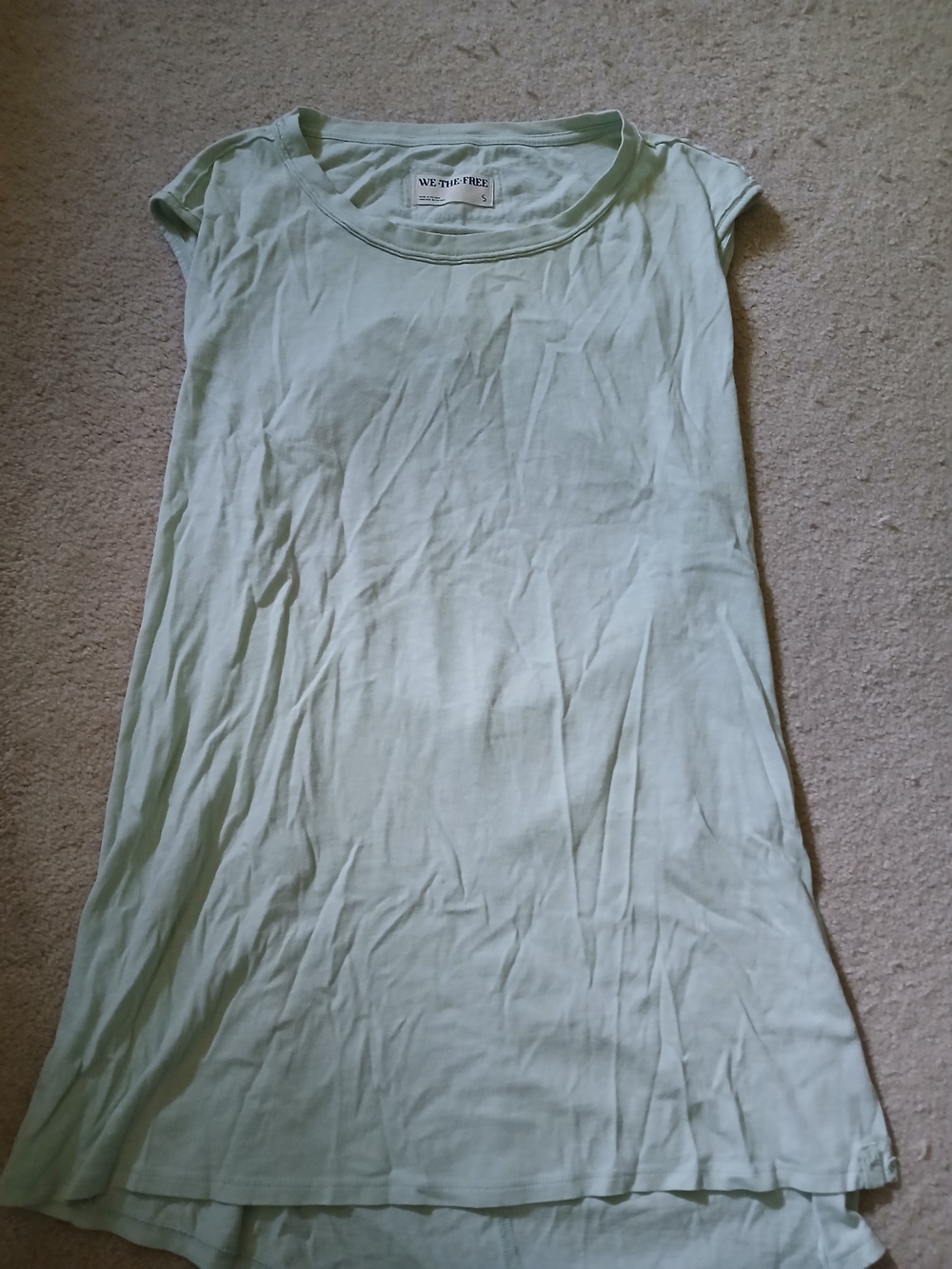 We The Free Women's Light Mint Cap Sleeve Tee Small